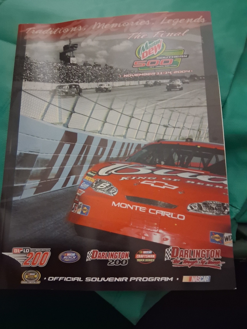 Nascar Red Race Car Souvenir Program